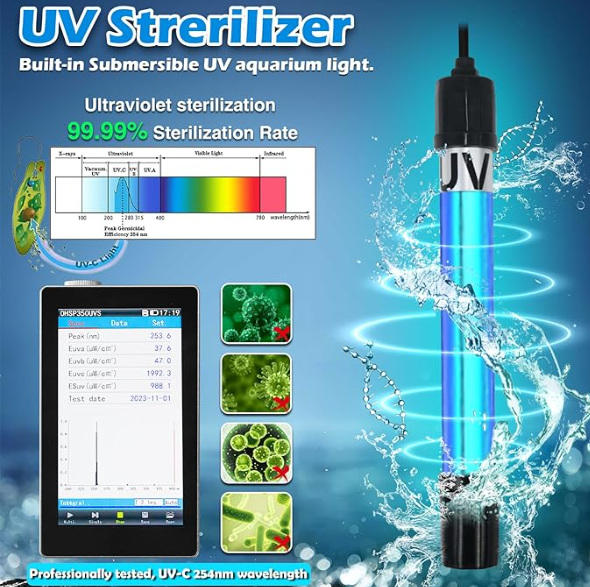 taraium submersible aquarium uv filter instructions